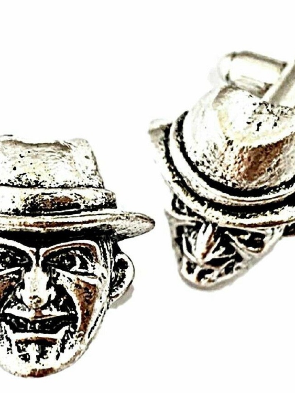 Classic Horror Freddy Krueger Face Enamel Metal Cufflinks